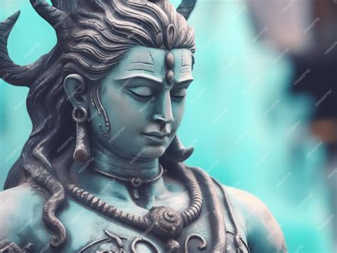 Premium AI Image | Lord Shiva Statue Painting Artwork Generative AI