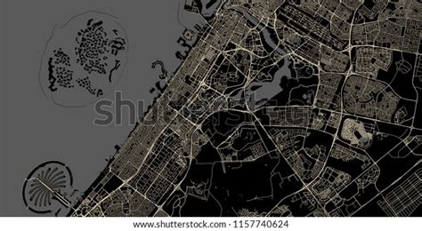 Vector Map City Dubai United Arab Stock Vector (Royalty Free) 1157740624 | Shutterstock