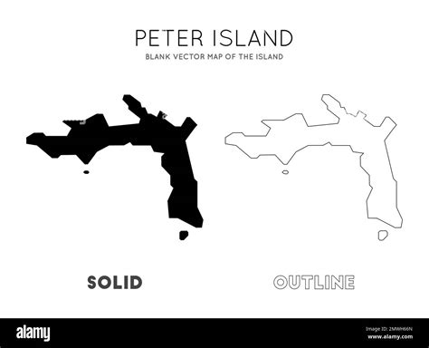 Peter Island map. Borders of Peter Island for your infographic. Vector illustration Stock Vector ...