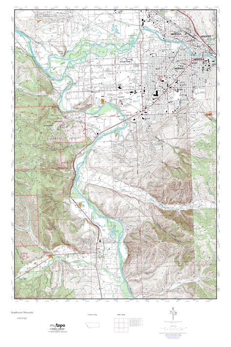 MyTopo Southwest Missoula, Montana USGS Quad Topo Map