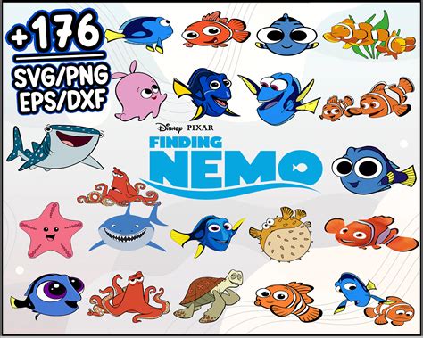 Finding Nemo Bundle SVG, Finding Nemo SVG, Cartoon SVG PNG D - Inspire ...