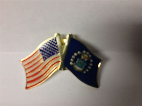 U.S. Flag & Air Force Flag Lapel Hat Pin New - Gettysburg Souvenirs & Gifts