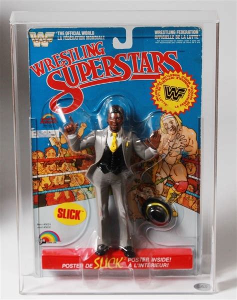 1988 LJN WWF Wrestling Superstars Carded Action Figure - Slick (with Hat)