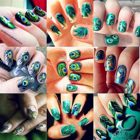 Peacock inspired nail art | Nails tumblr, Peacock nails, Nails