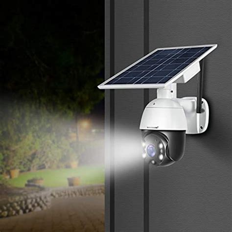 Outdoor Security Camera,Solar Powered Battery WiFi Camera Wirefree Outdoor 1080P Pan Tilt ...
