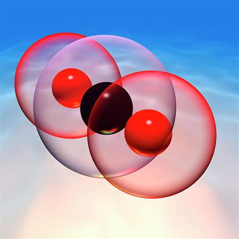 Carbon Dioxide Molecule by Russell Kightley/science Photo Library