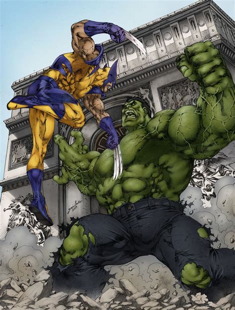 Hulk vs Wolverine by Brian Selby & Jose Luis | Wolverine marvel art, Hulk comic, Wolverine marvel