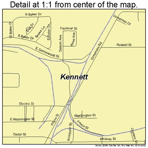 Kennett Missouri Street Map 2938306