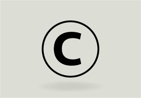 Premium Vector | Copyright symbol icon c letter in circle