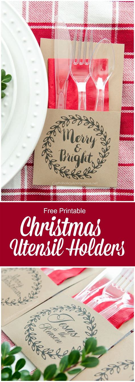 Craftaholics Anonymous® | Free Printable Christmas Utensil Holder | Free christmas printables ...