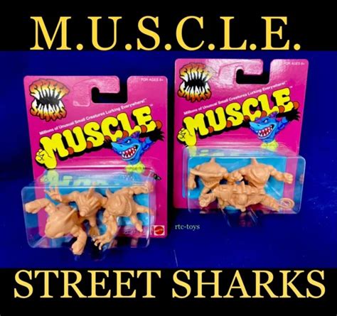 STREET SHARKS M.U.S.C.L.E. Men Retro Style Figures Set Muscle MATTEL $59.99 - PicClick