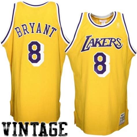 Mitchell & Ness Los Angeles Lakers #8 Kobe Bryant Gold Authentic ...