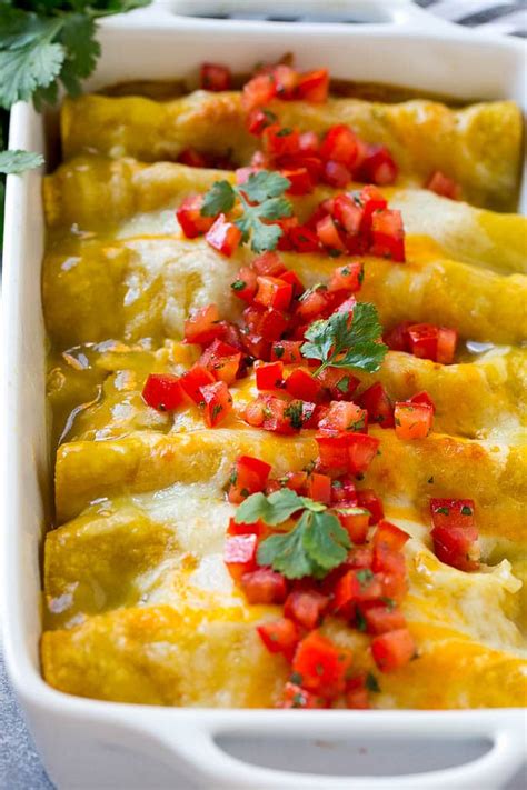 Green Chile Chicken Enchiladas - Dinner at the Zoo