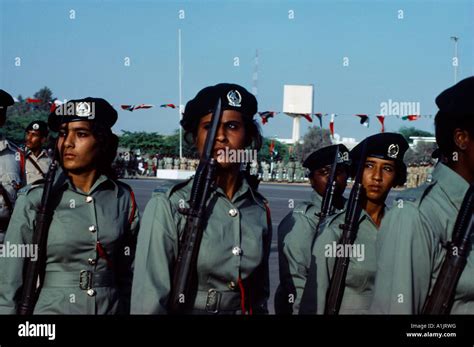 Dubai UAE Police Women With Bayonets Stock Photo - Alamy