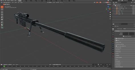 3D model Anzio 20mm Sniper rifle VR / AR / low-poly | CGTrader