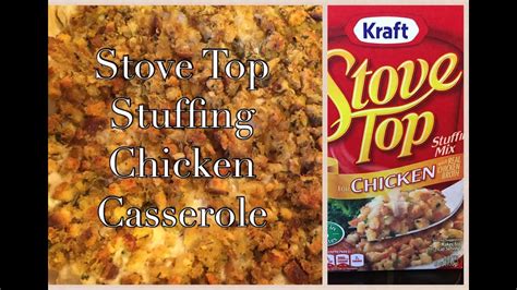 Stove Top Stuffing Chicken Bake Casserole | Kraft + Campbell's Soup Recipe | The Green Notebook ...