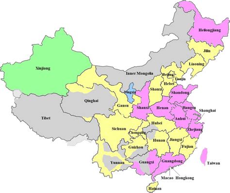 Ethnic Map Of China