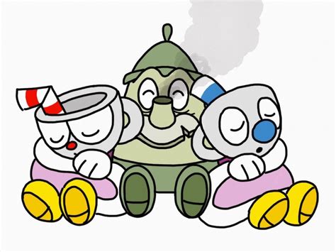 Doodles, Apparently, elder kettle also doubles as a... | Cuphead art, Cuphead and mugman, Cute story