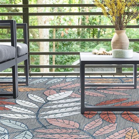 Tayse Tropic 2 X 8 (ft) Black Indoor/Outdoor Runner Rug in the Rugs department at Lowes.com