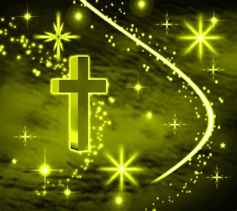 yellowgreen christian crosses | Yellow Cross With Stars Background ...