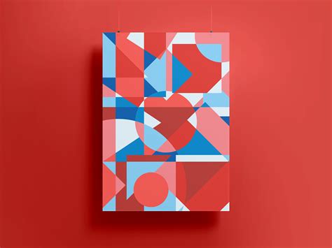 Red and Blue Geometric Abstract Design by Qodri Muhamad on Dribbble