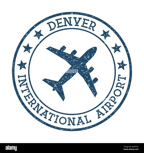 Denver International Airport logo. Airport stamp vector illustration ...