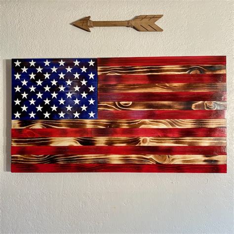 Wood Rustic American Flag - Rustic By Design