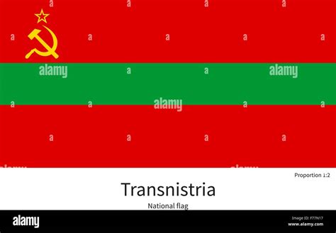 National flag of Transnistria with correct proportions, element, colors ...