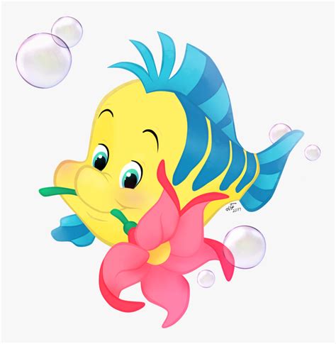 Flounder Little Mermaid Png - Flounder Ariel Png, Transparent Png - kindpng