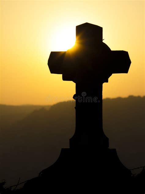 Cross Silhouette Against a Sunset Stock Image - Image of hope, peace: 29614607