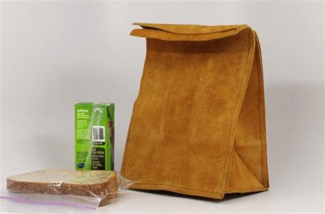 Foodista | Leather Lunch Bag Makes Sack Lunches Stylish