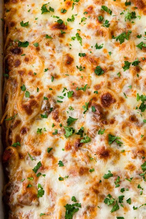 Baked Spaghetti Casserole with Ricotta - The Travel Palate