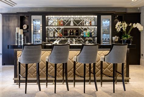 Luxury Modern Home - Contemporary - Home Bar - Surrey - by Hill House Interiors