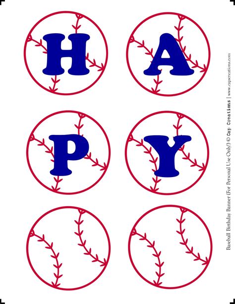 Cap Creations: DIY - Happy Birthday Baseball Banner Printable