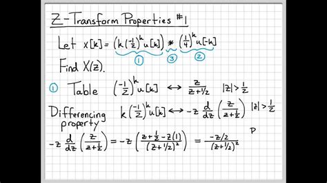 Z-Transform Properties Example #1 - YouTube