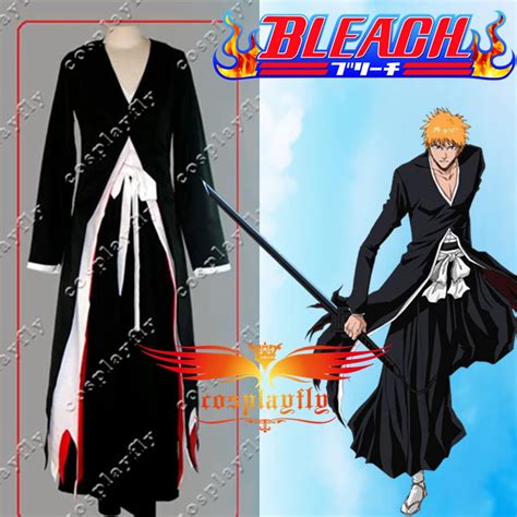 Aliexpress.com : Buy Bleach Ichigo Kurosaki Bankai Cosplay Costume ...