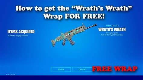 Get the Wrath's Wrath Wrap FOR FREE!! - Fortnite - YouTube