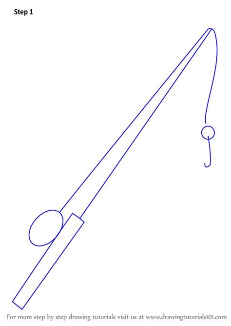 How to Draw a Fishing Pole Step by Step