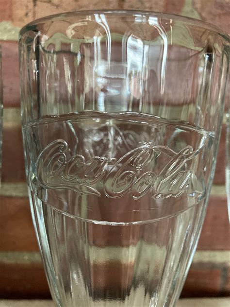 VINTAGE COCA-COLA Footed Glasses set of 4 Holds 16 Oz of | Etsy