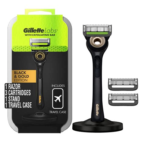 Buy Gillette Razor for Men with Exfoliating Bar Gold Edition by ...