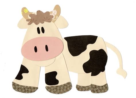 Applique Template Farm Animal Cow by ForgetMeNotByMarie on Etsy