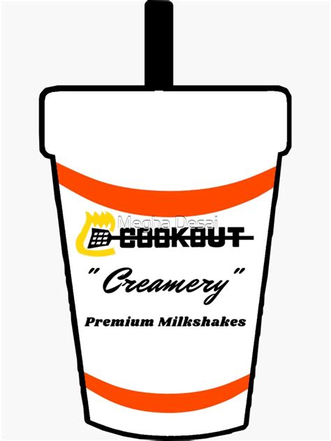 "Cookout milkshake" Sticker for Sale by mktd6 | Redbubble