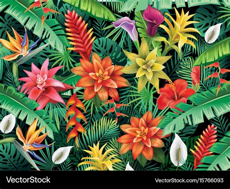 Floral Tropical Background Hd - A stunning wallpaper design with a truly tropical feel, this is ...