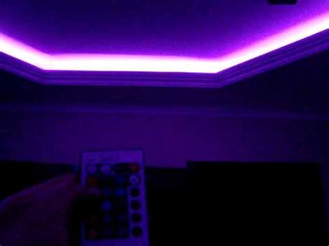 RGB LED LIGHT STRIP INSTALED ON THE CEILING FROM MY LIVING ROOM - YouTube