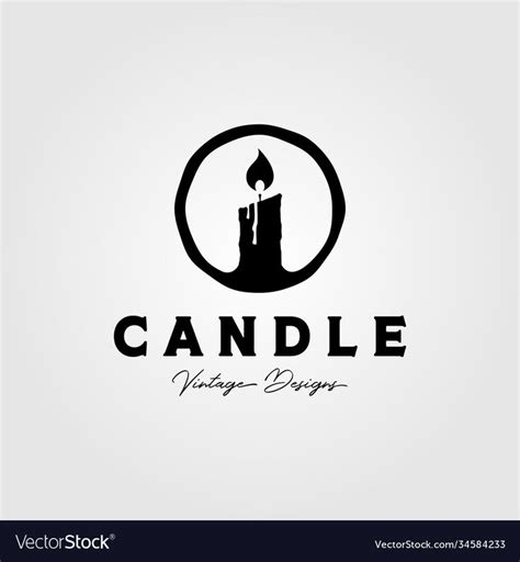 candle logo vintage vector symbol illustration design, candlelight circle logo design. Download ...