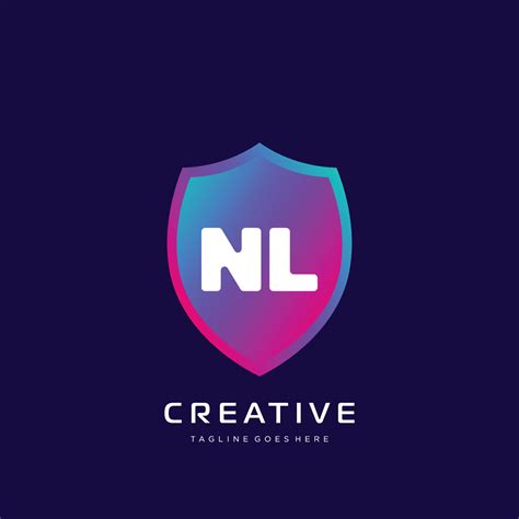 NL initial logo With Colorful template vector. 22384721 Vector Art at Vecteezy