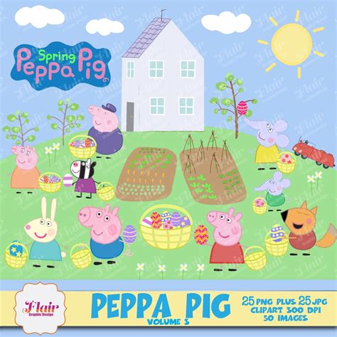 PEPPA PIG SPRING Digital Clipart Vol. 3 by FlairGraphicDesign