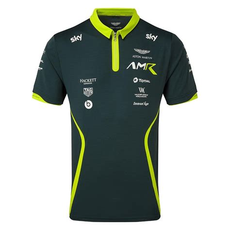 Aston Martin Racing Team Polo Shirt Sterling Green ADULT - Motorsport ...