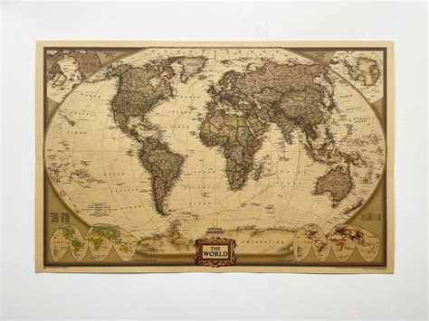 World Wall Map 1957 By National Geographic Shop Mapwo - vrogue.co