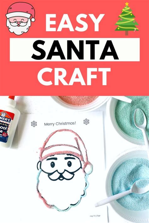 Easy Preschool Santa Craft (with Santa Face Printable)